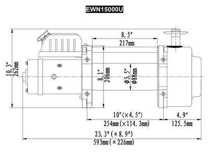 RUNVA WINCH - Steel Cable 15000lbs (6 804Kg) 24V - 2 x Remotes (Wire+Wireless) - Winch - Go-4LO