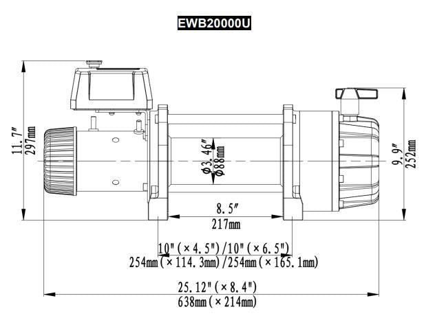 RUNVA WINCH - Steel Cable 20000lbs (9 072Kg) 24V - 2 x Remotes (Wire+Wireless) - Winch - Go-4LO