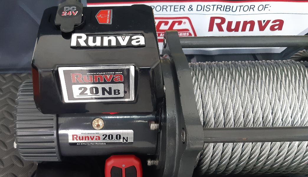 RUNVA WINCH - Steel Cable 20000lbs (9 072Kg) 24V - 2 x Remotes (Wire+Wireless) - Winch - Go-4LO