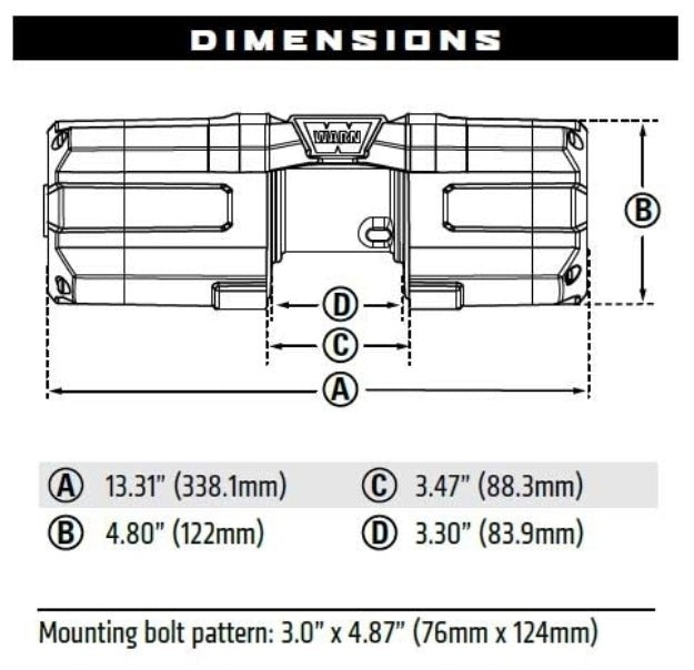 WARN - AXON 45RC POWERSPORT WINCH - Winch - Go-4LO